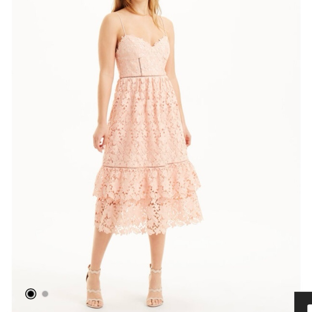 Brand New w Tags Club Monaco Nanhah lace dress pink/rose 00